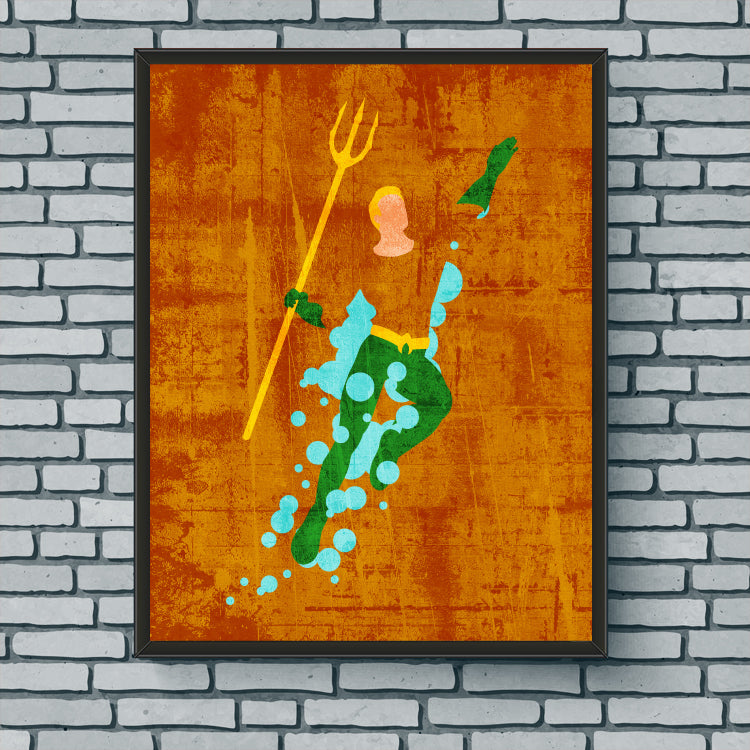 Minimalist Art Print - Aquaman
