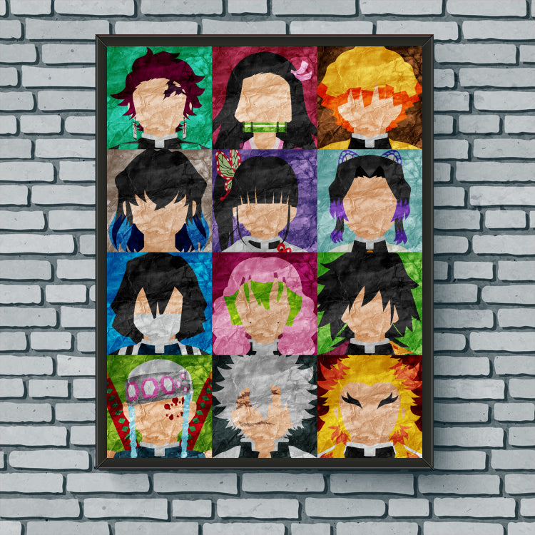 Collage Art Print - Demon Slayer