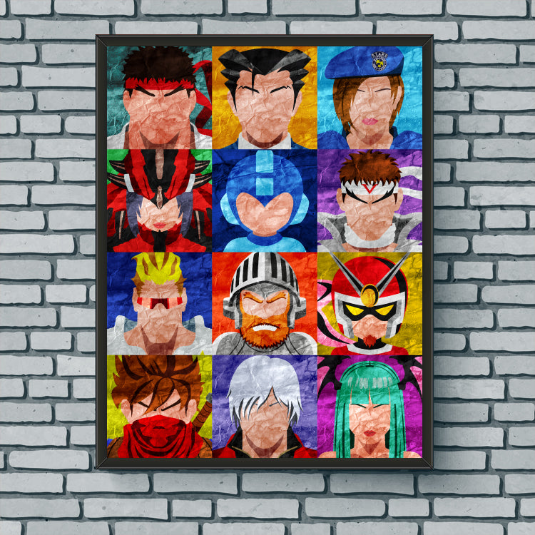 Collage Art Print - Capcom