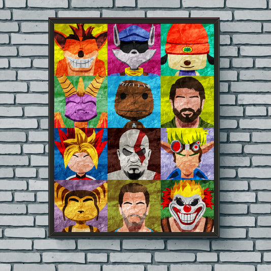 Collage Art Print - Playstation