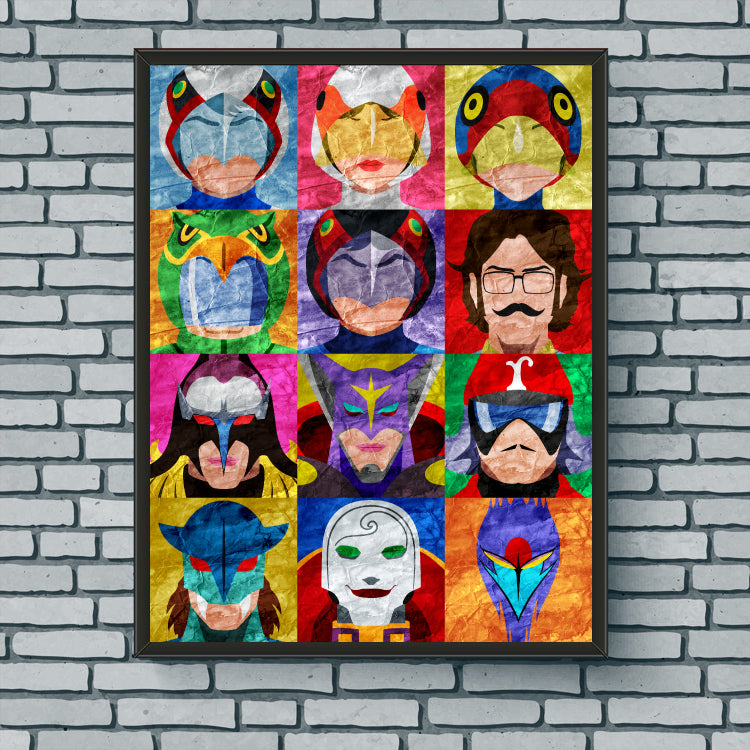 Collage Art Print - Gatchaman