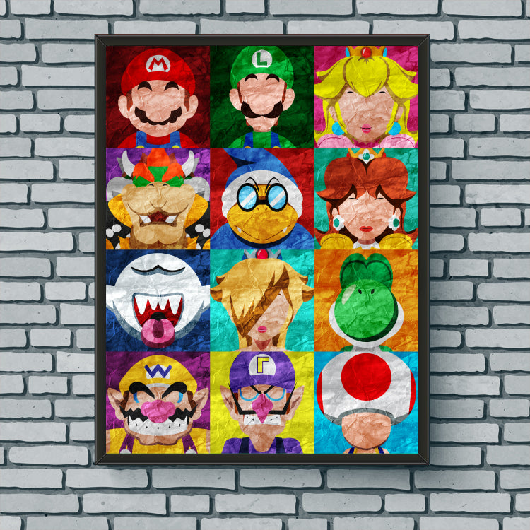 Collage Art Print - Super Mario Bros