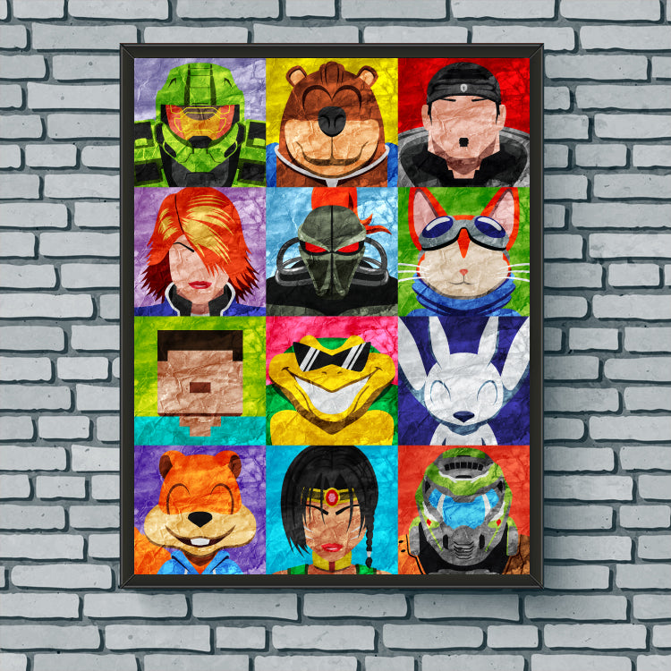 Collage Art Print - Xbox