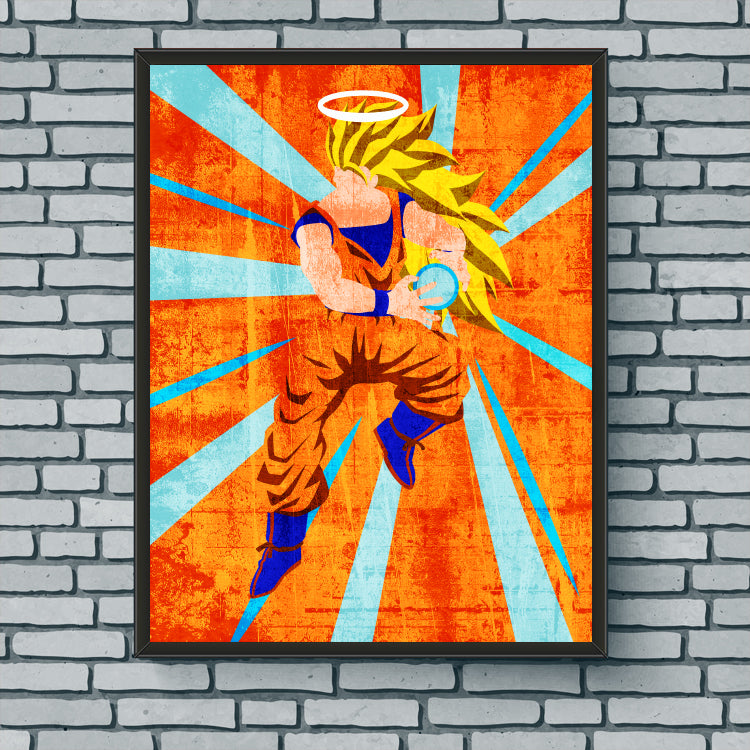Minimalist Art Print - SSJ3 Goku