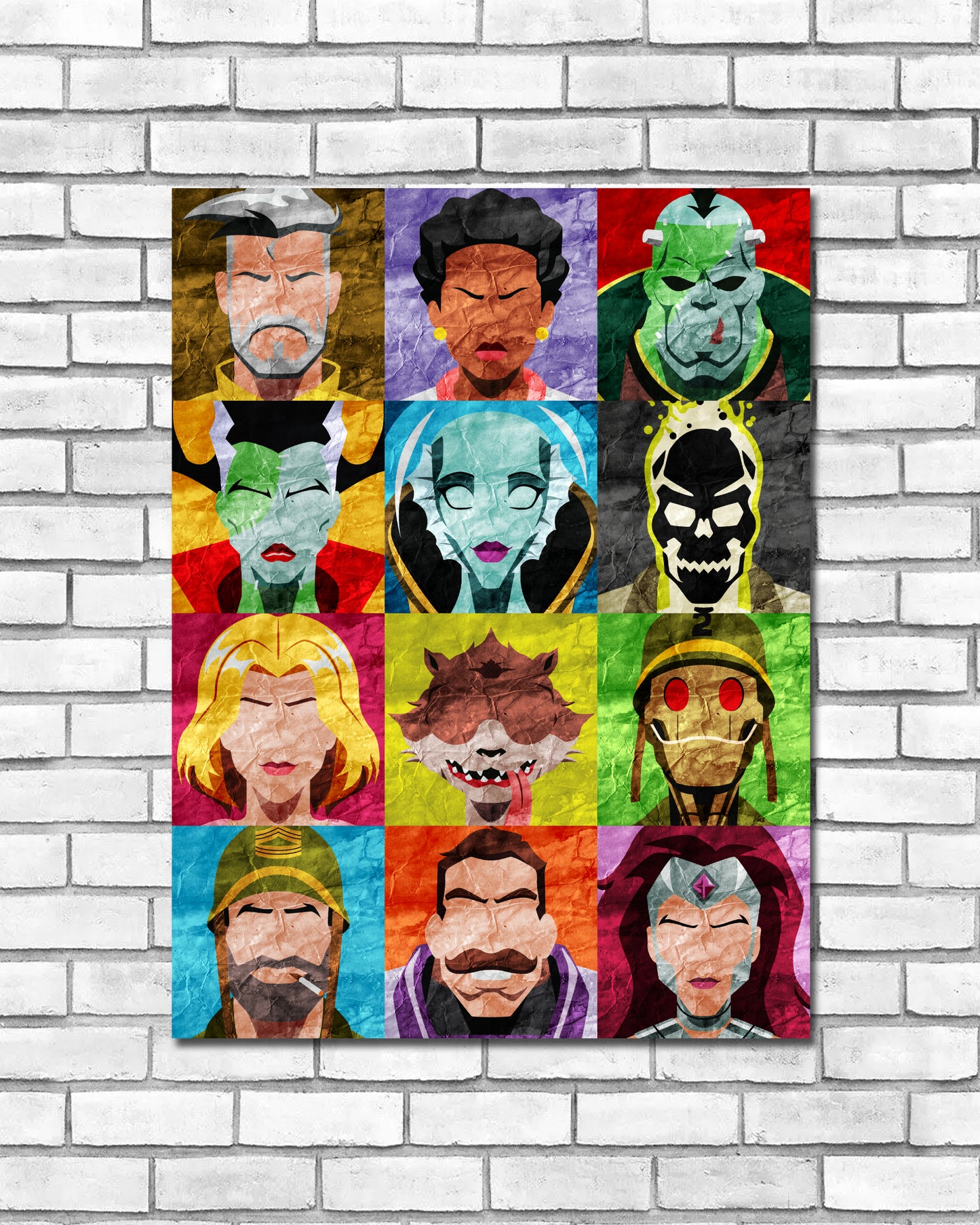 Collage Art Print - Creature Commandos