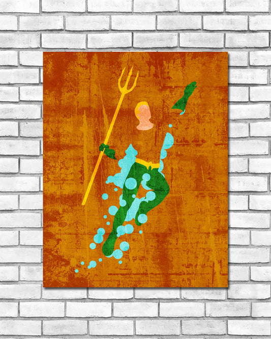 Minimalist Art Print - Aquaman