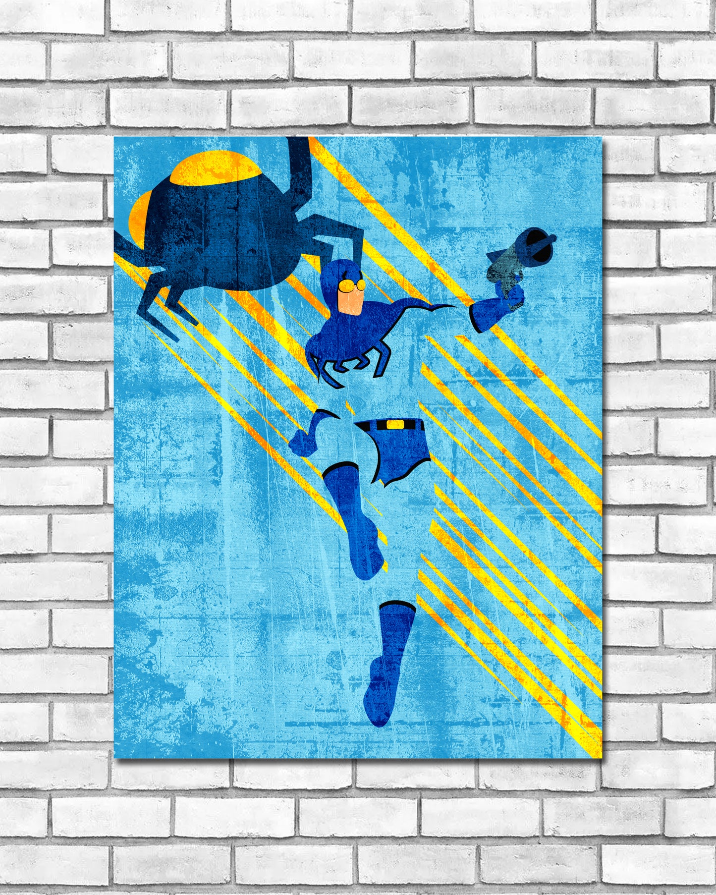 Minimalist Art Print - Blue Beetle