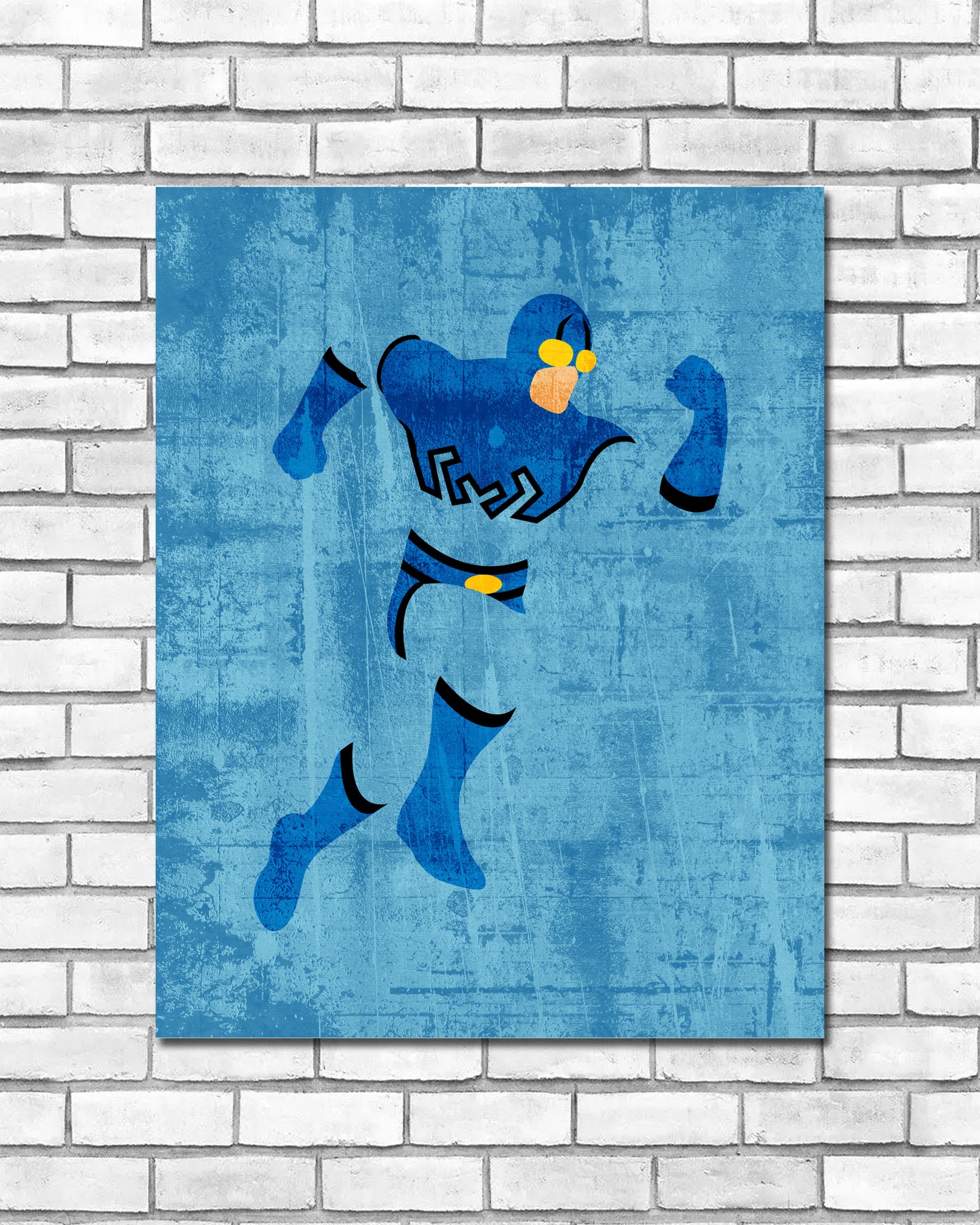 Minimalist Art Print - Blue Beetle