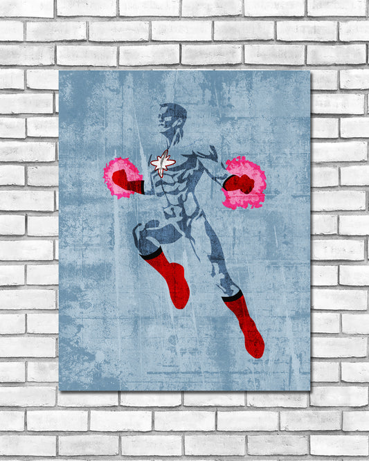 Minimalist Art Print - Captain Atom