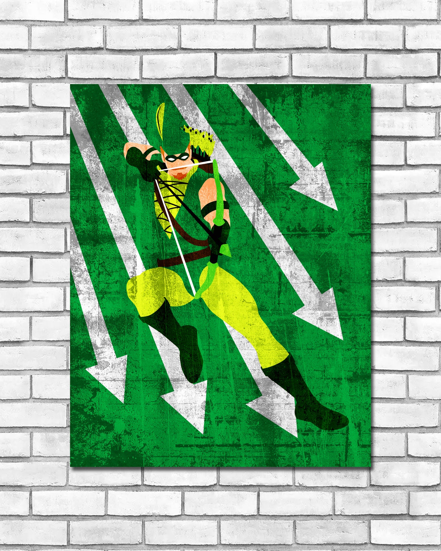 Minimalist Art Print - Green Arrow