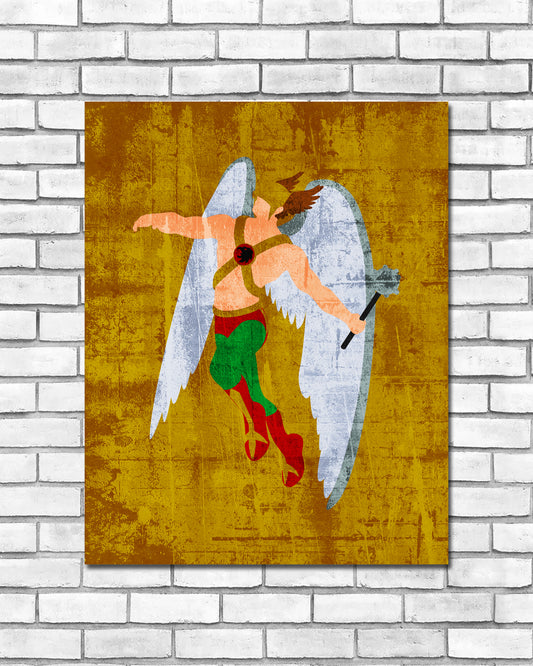 Minimalist Art Print - Hawkman
