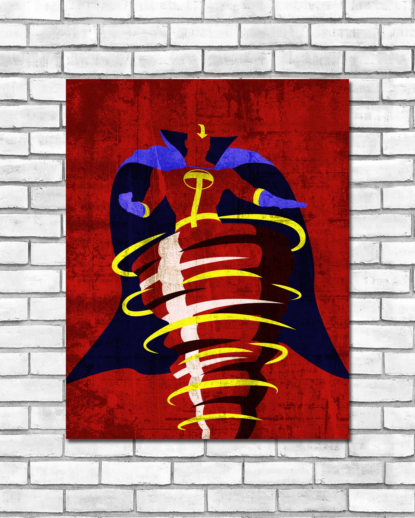 Minimalist Art Print - Red Tornado