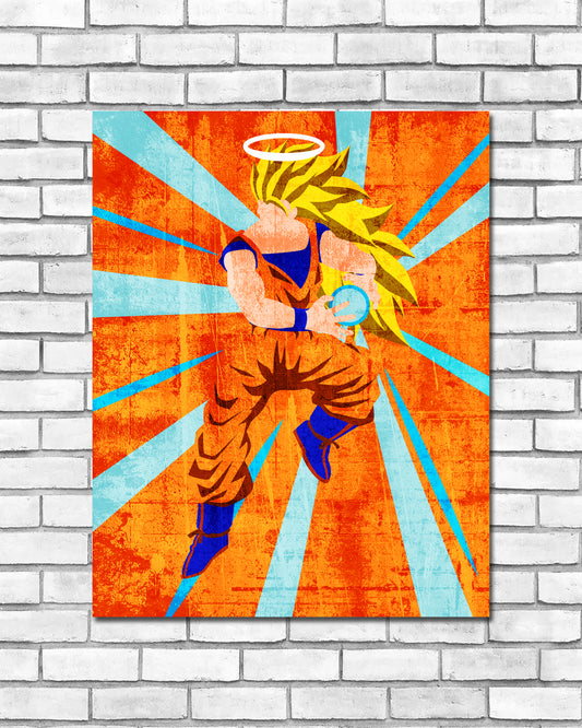 Minimalist Art Print - SSJ3 Goku