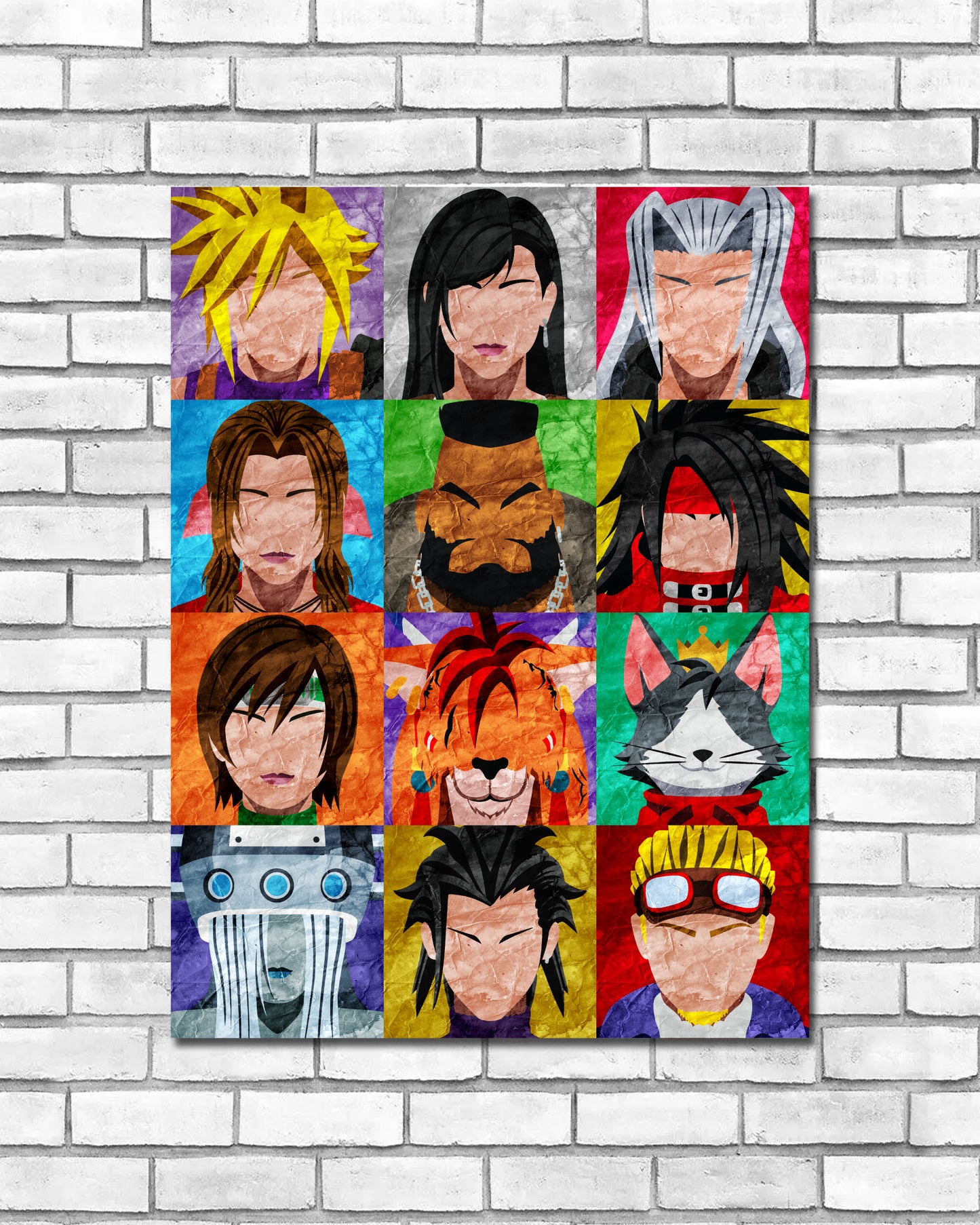Collage Art Print - Final Fantasy VII