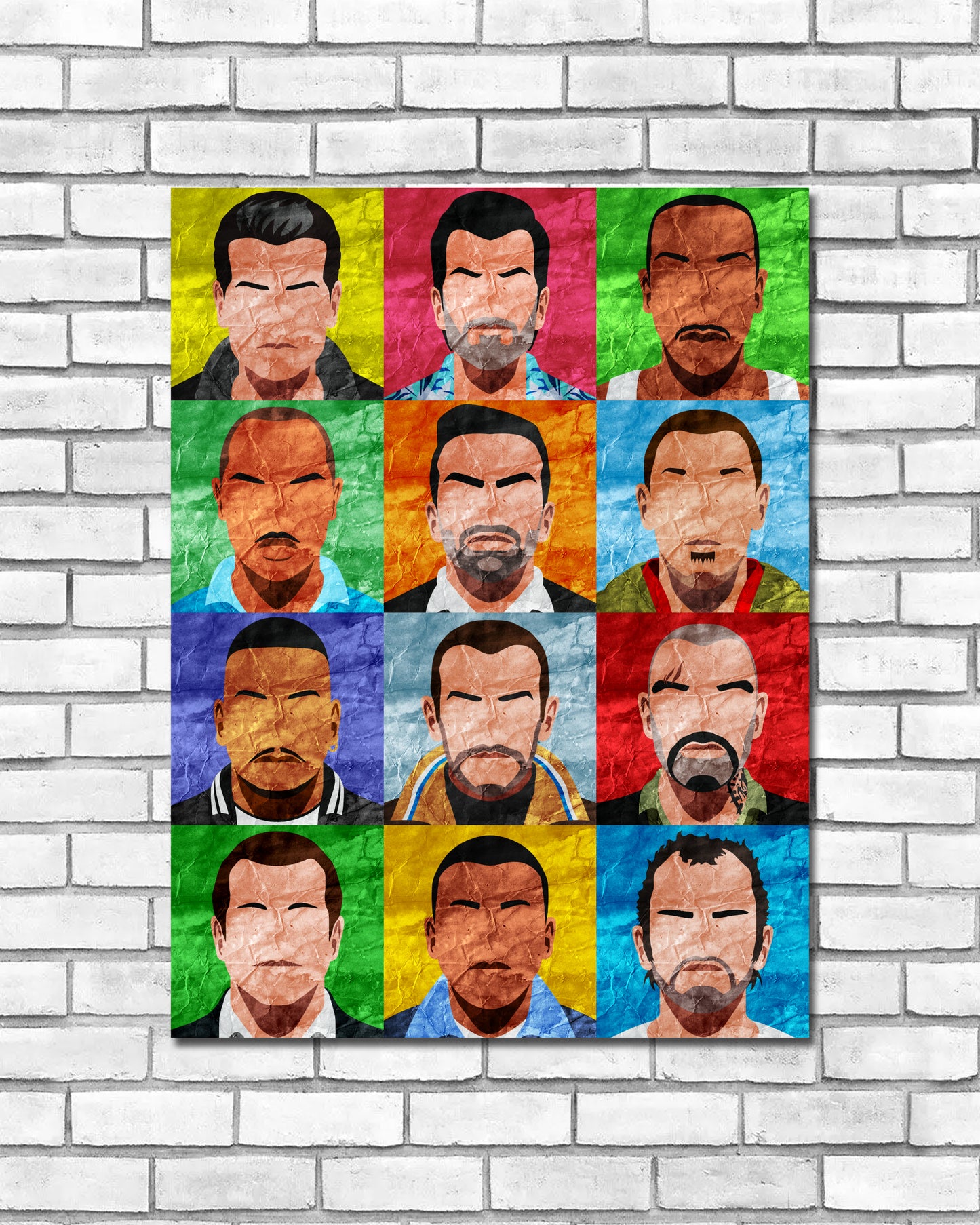 Collage Art Print - Grand Theft Auto