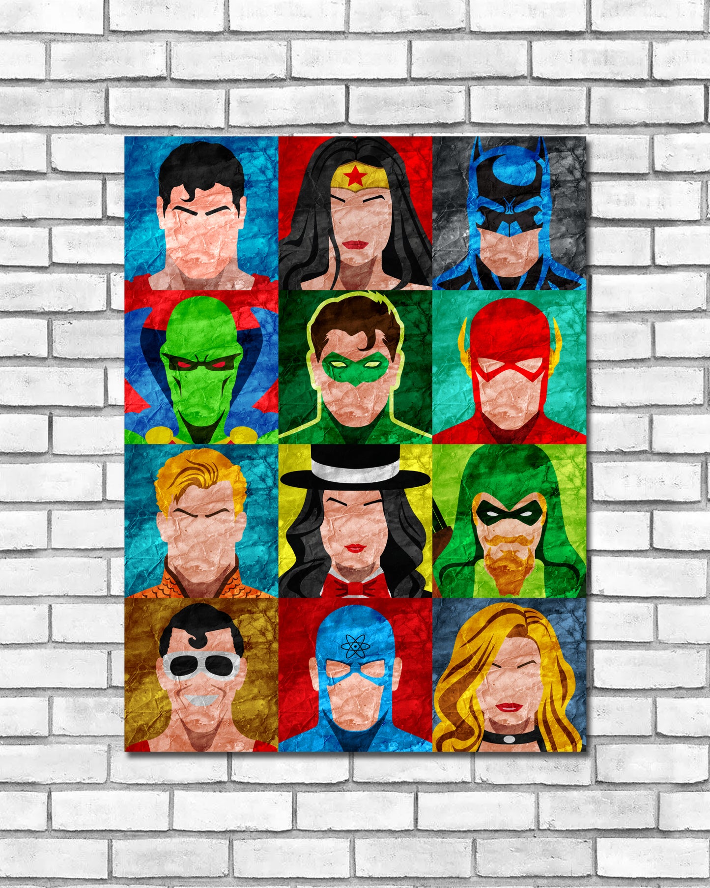 Collage Art Print - Justice League