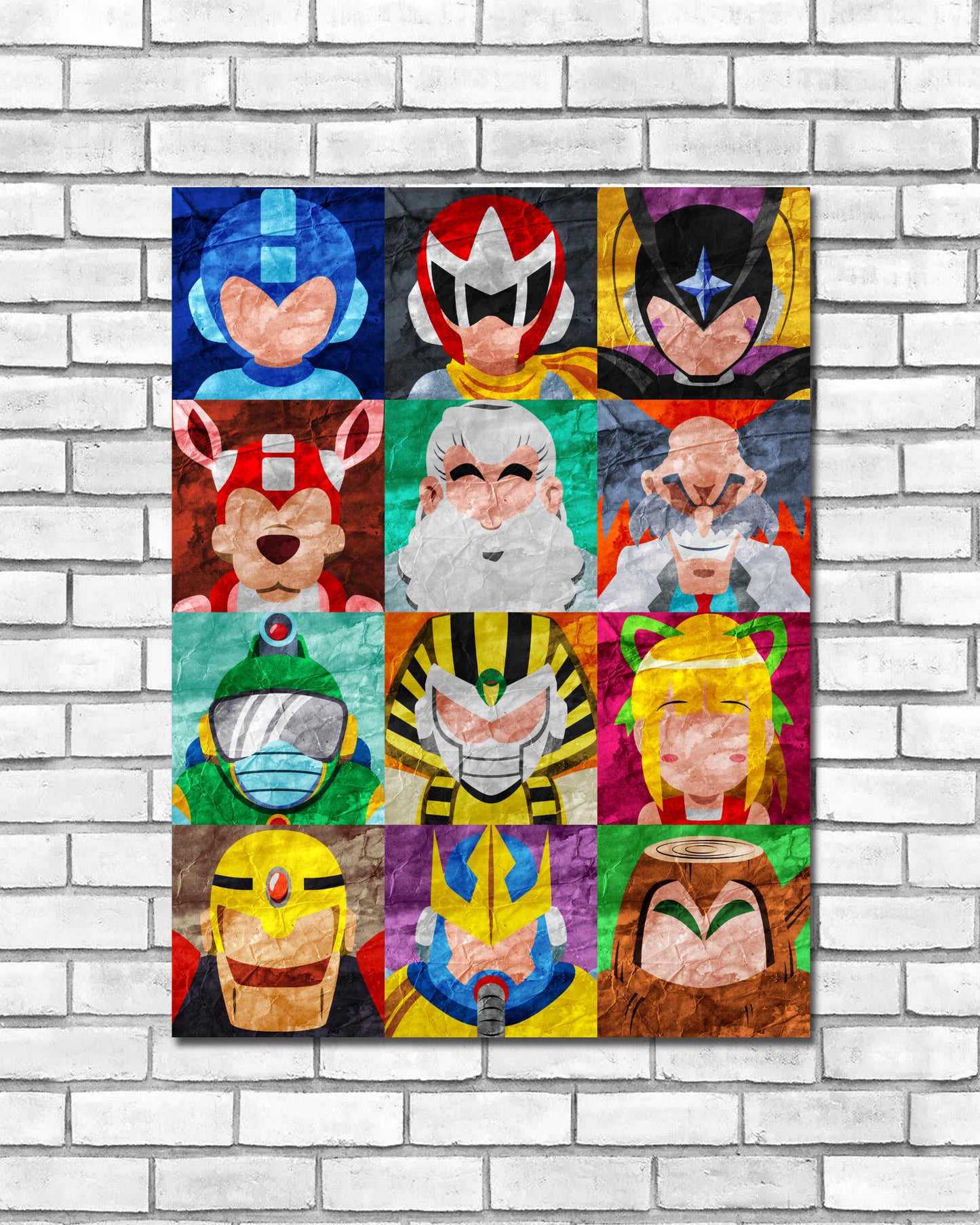 Collage Art Print - Mega Man