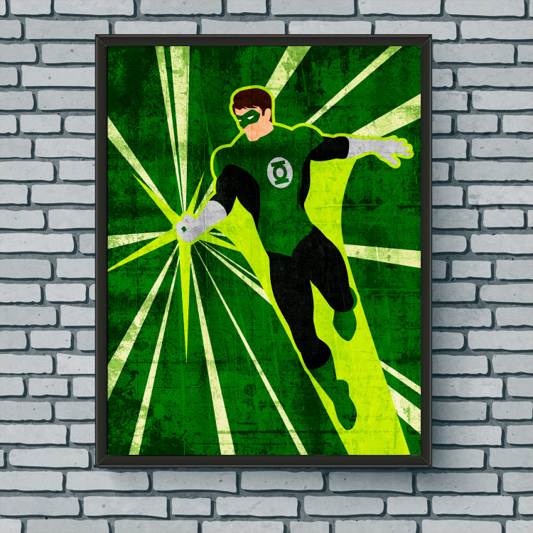 Minimalist Art Print - Green Lantern