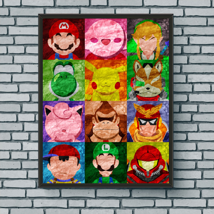 Collage Art Print - Super Smash Bros