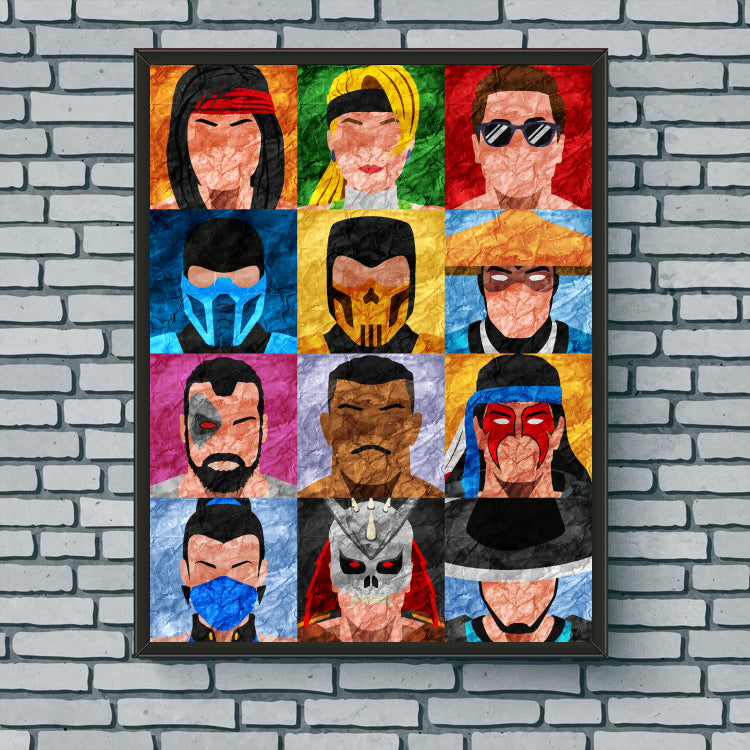 Collage Art Print - Mortal Kombat