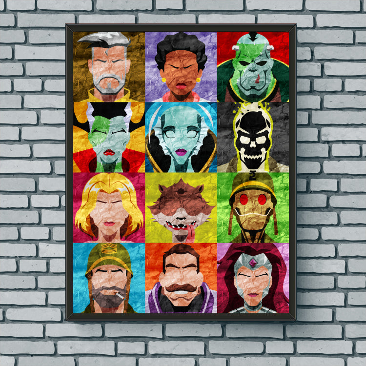 Collage Art Print - Creature Commandos