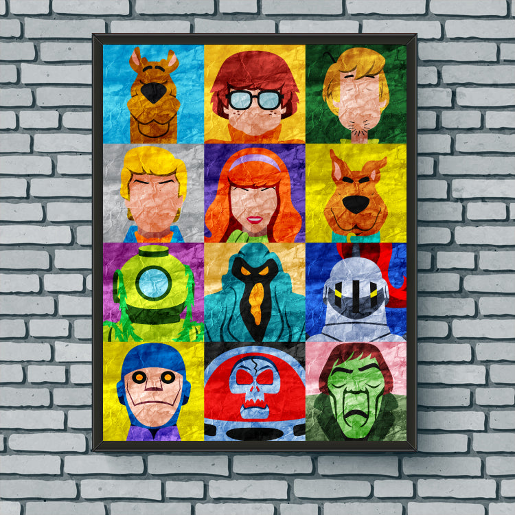 Collage Art Print - Scooby-Doo