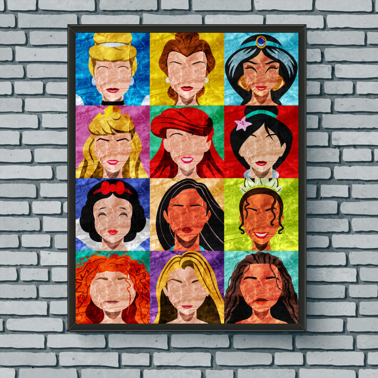 Collage Art Print - Princesses
