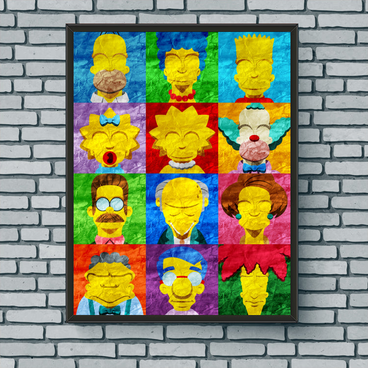 Collage Art Print - Simpsons