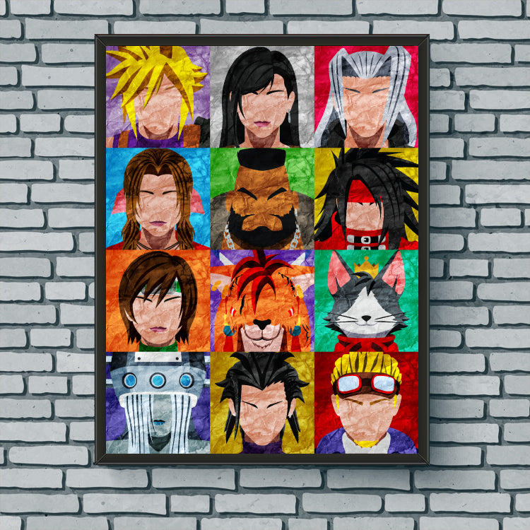 Collage Art Print - Final Fantasy VII