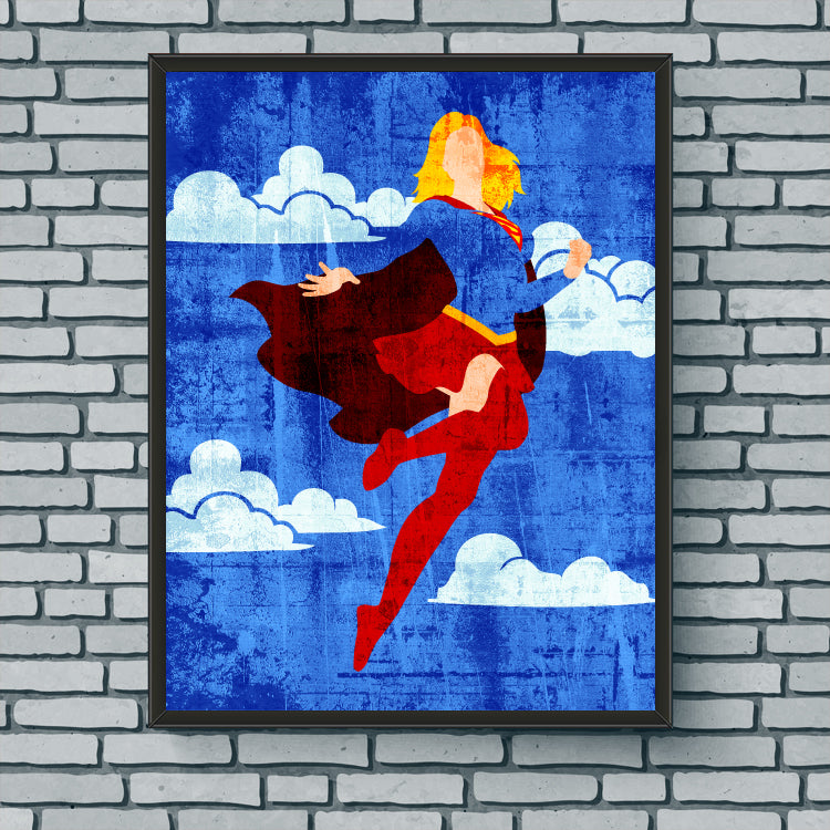 Minimalist Art Print - Supergirl