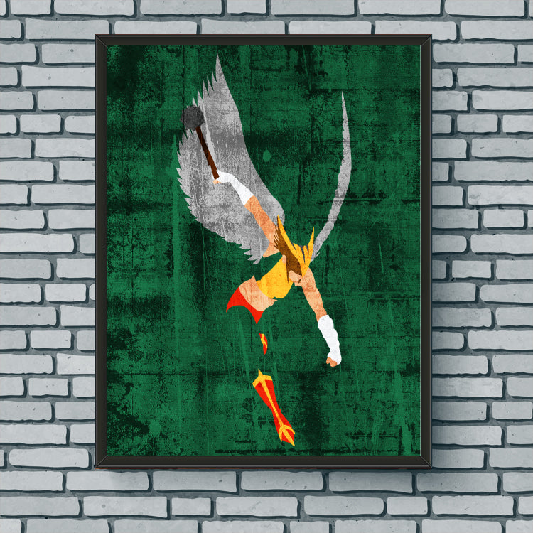 Minimalist Art Print - Hawkgirl