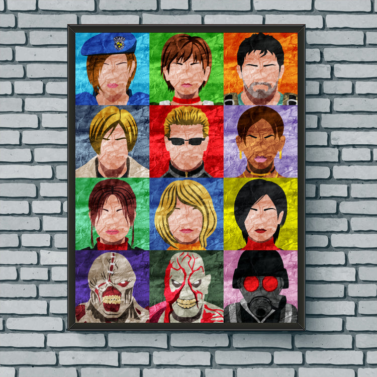 Collage Art Print - Resident Evil
