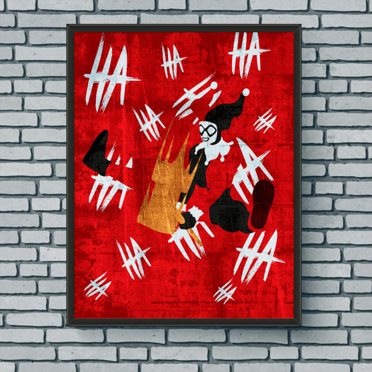 Minimalist Art Print - Harley Quinn