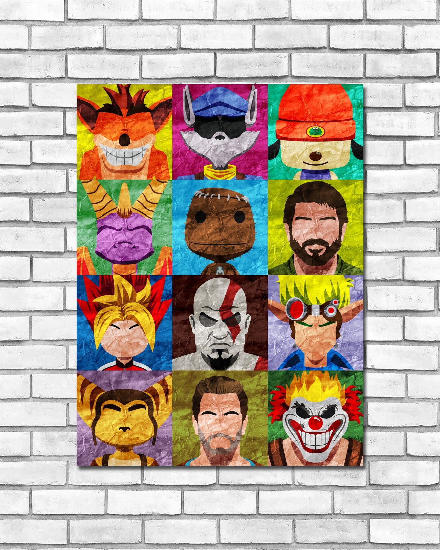 Collage Art Print - Playstation