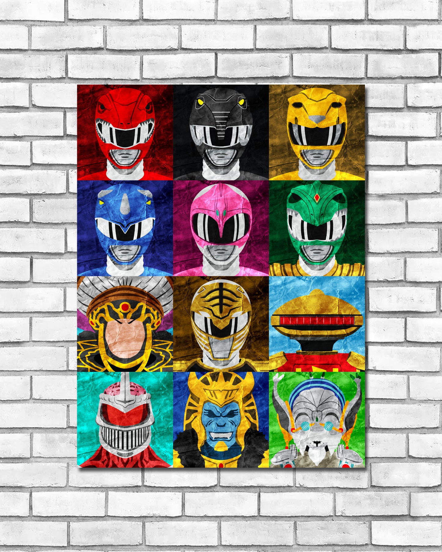 Collage Art Print - Power Rangers