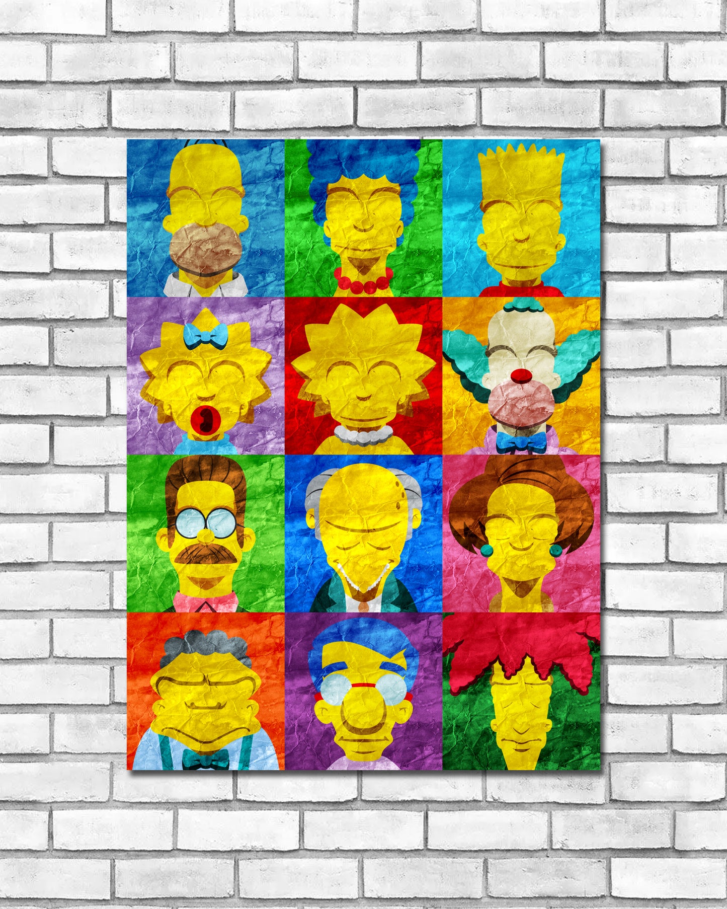 Collage Art Print - Simpsons