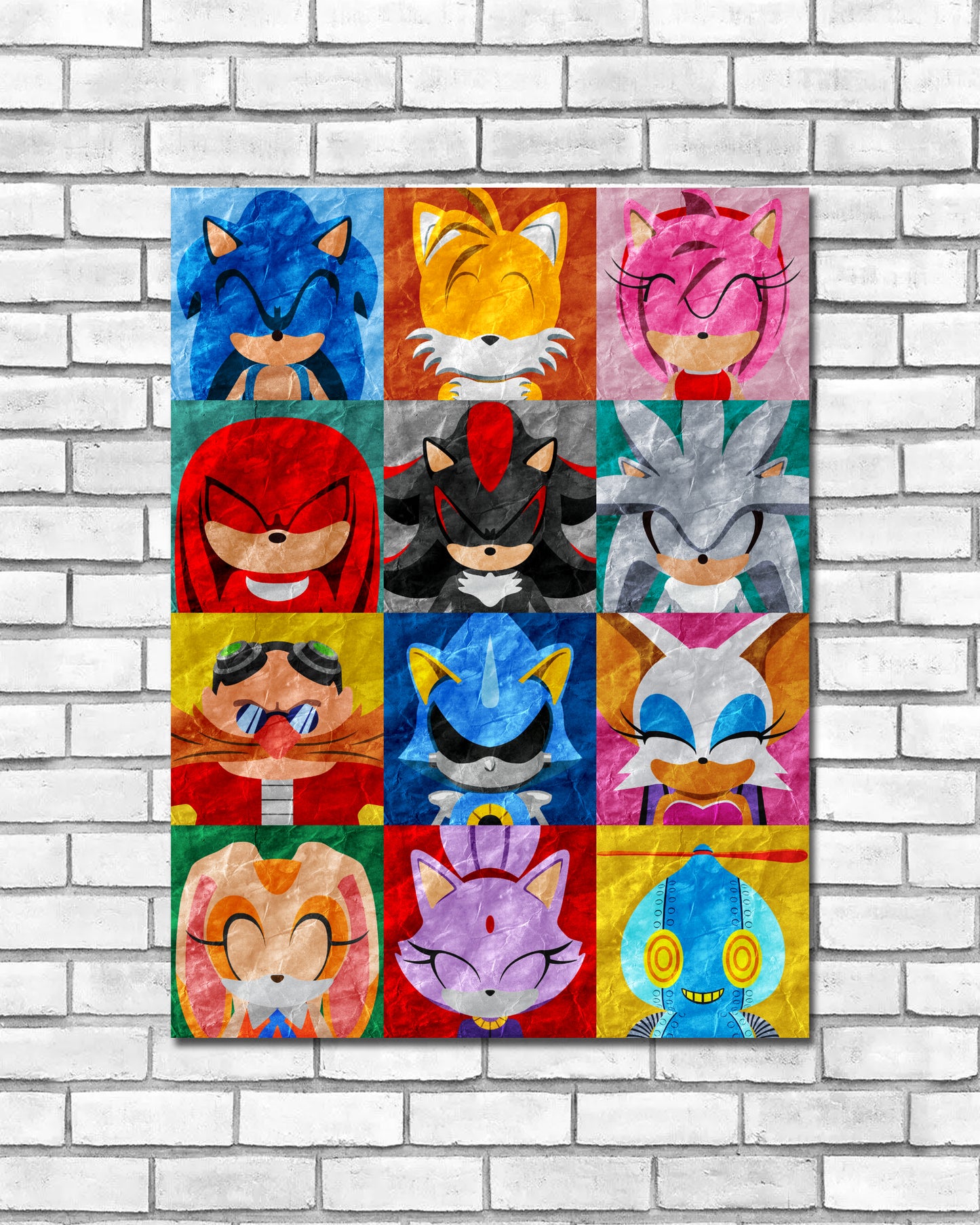 Collage Art Print - Sonic the Hedgehog