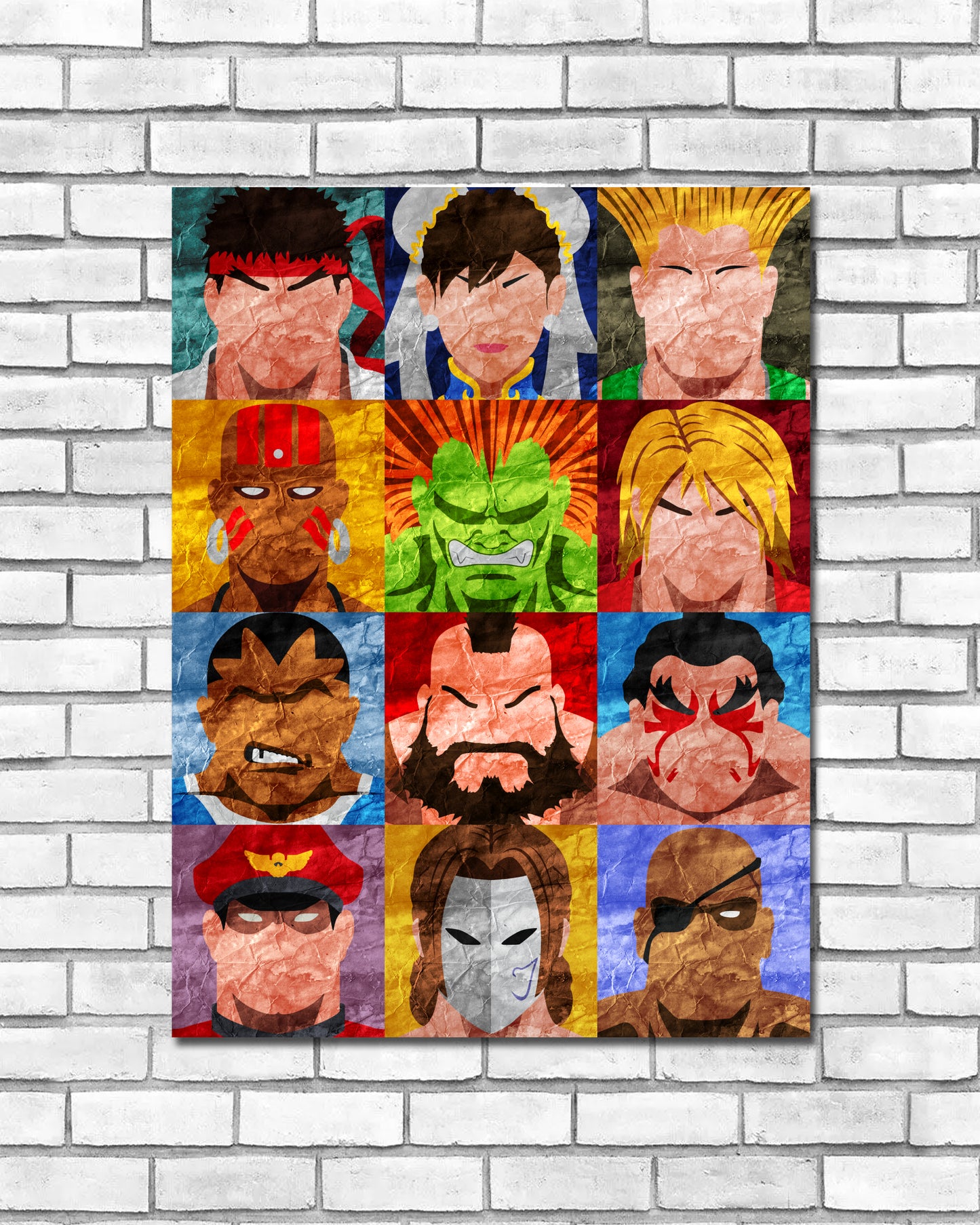 Collage Art Print - Street Fighter