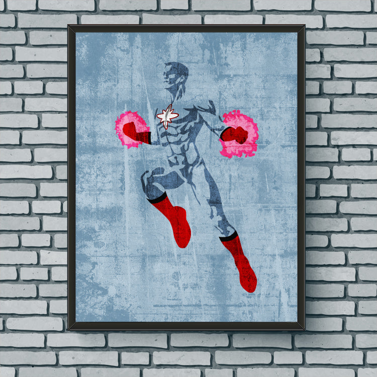 Minimalist Art Print - Captain Atom