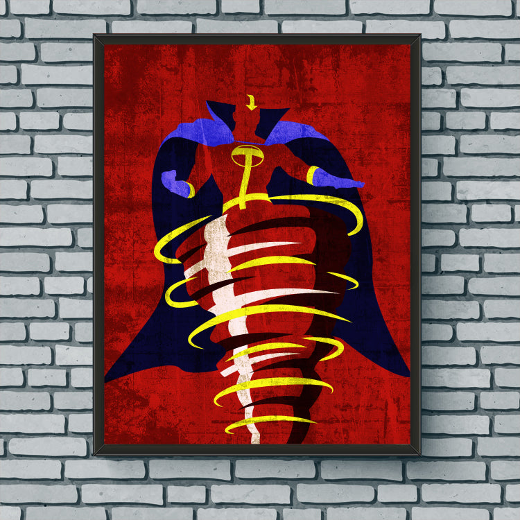 Minimalist Art Print - Red Tornado